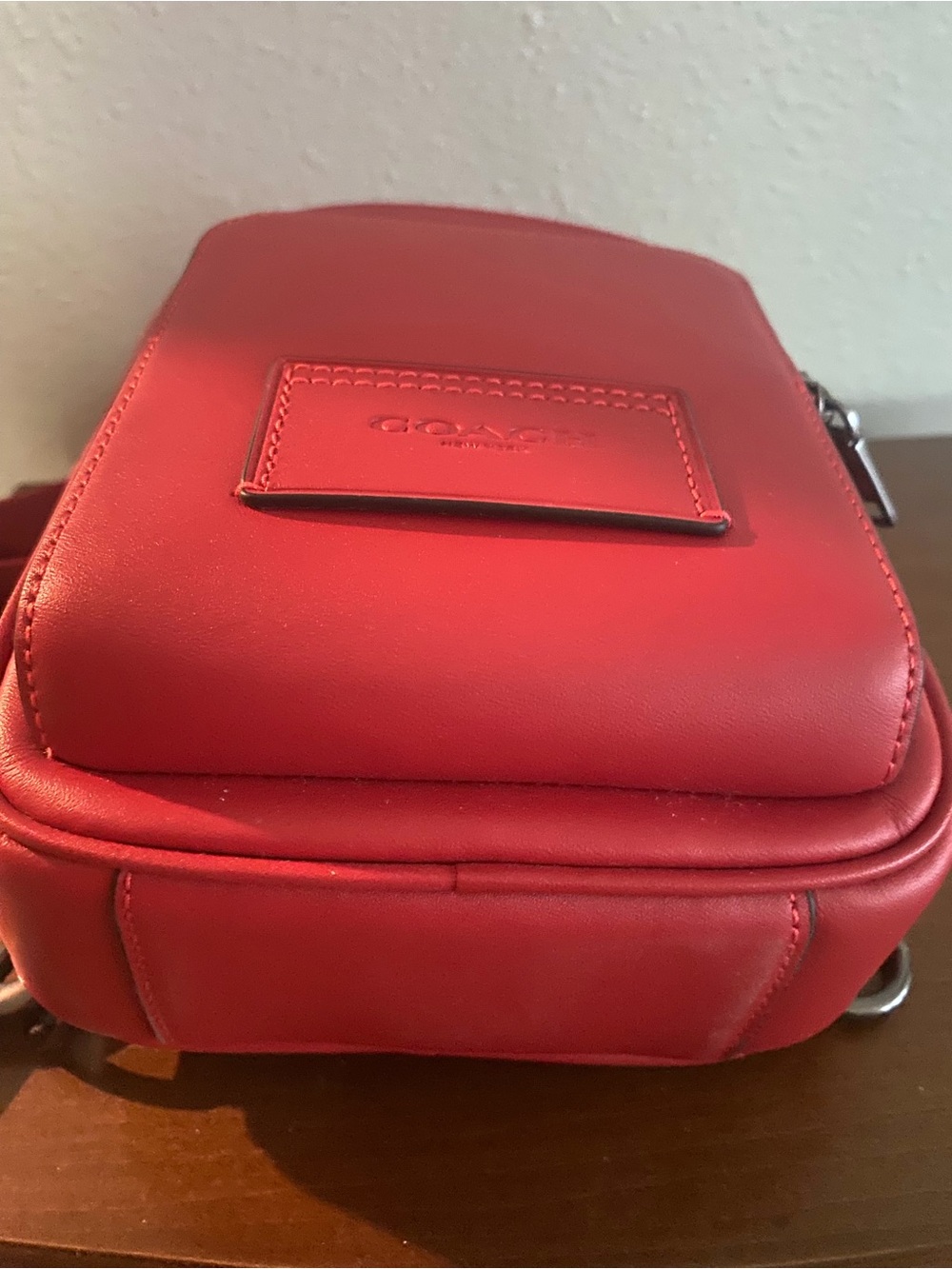 Coach Racer Sling Pack In Bold Red - Picture 5 of 8